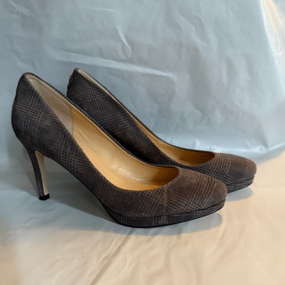 Ivanka Trump Career Office Platform Plaid Gray High Heels Pumps Size 6 - Picture 2 of 9